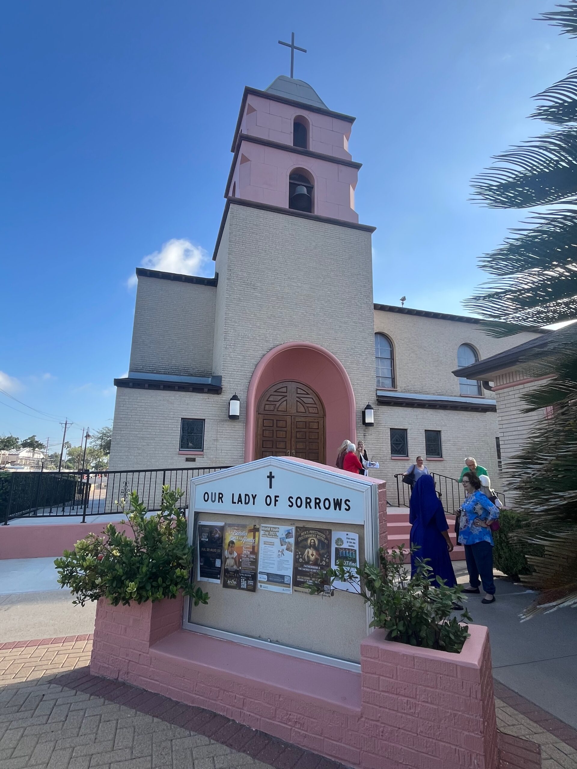 Our Lady of Sorrows Church in McAllen, Texas, where Sister Leticia Ugboaja was headed from her residence a block away when she was detained by ICE agents on June 28, 2026. | Credit: Amira Abuzeid/EWTN News