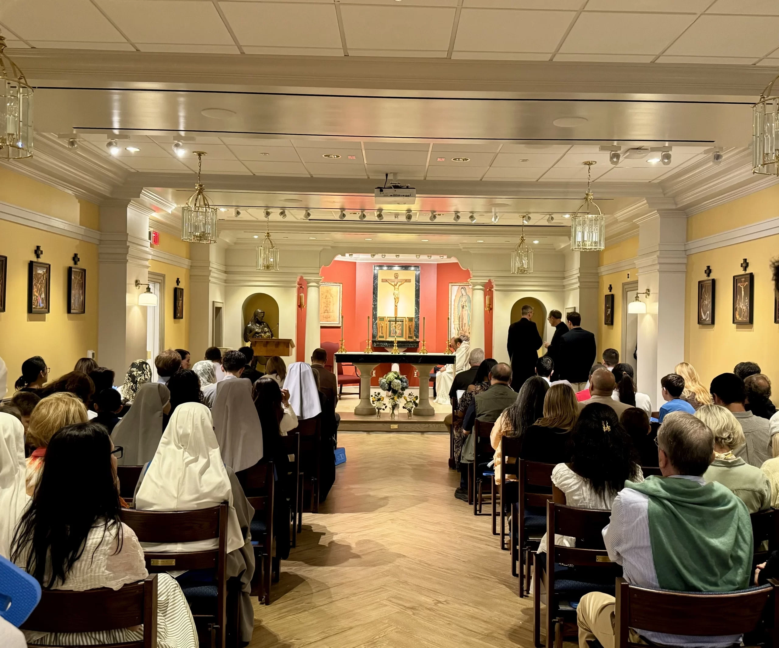 The faithful celebrate Mass prior to the Eucharistic procession through Washington, D.C., Saturday, May 17, 2025. Credit: Tessa Gervasini