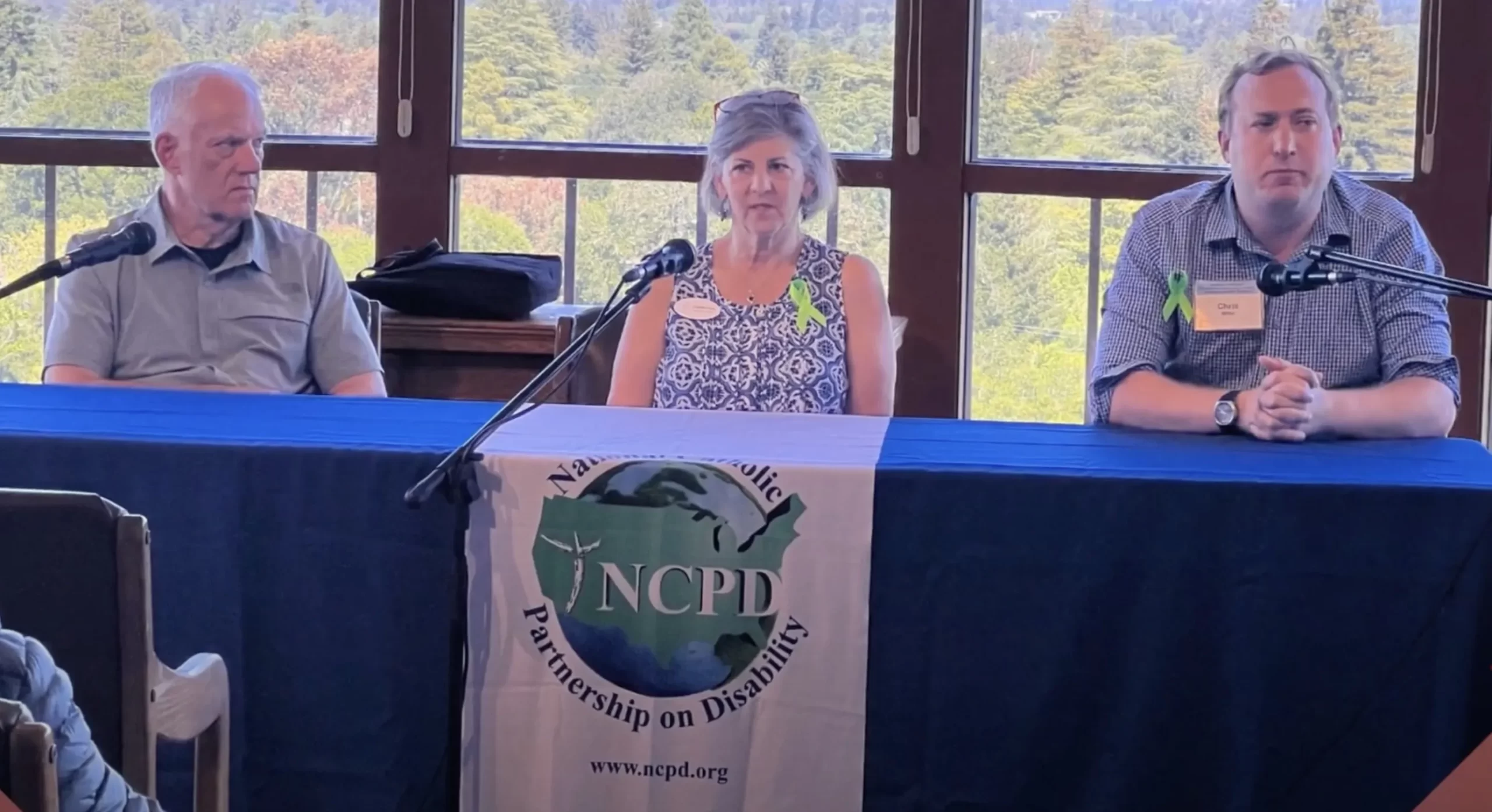 Deacon Ed Shoener (left) participates in a panel discussion with Charleen Katra, executive director of the National Catholic Partnership on Disability, at the Catholic Association of Mental Health Ministers (CMHM) conference in 2022. Credit: Photo courtesy of CMHM