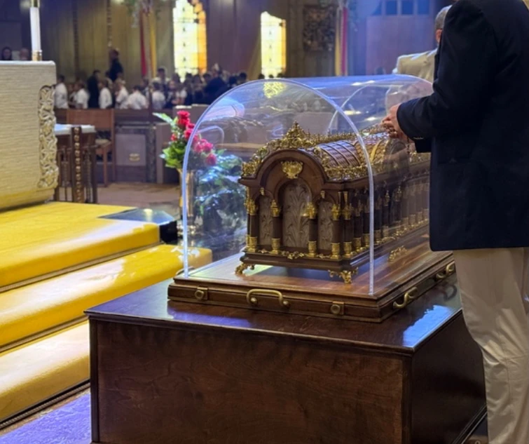 The saint's relics will also go to California; Washington, D.C.; Texas; Wisconsin; and various Carmelite convents. Credit: Photo courtesy of National Shrine of the Little Flower Basilica