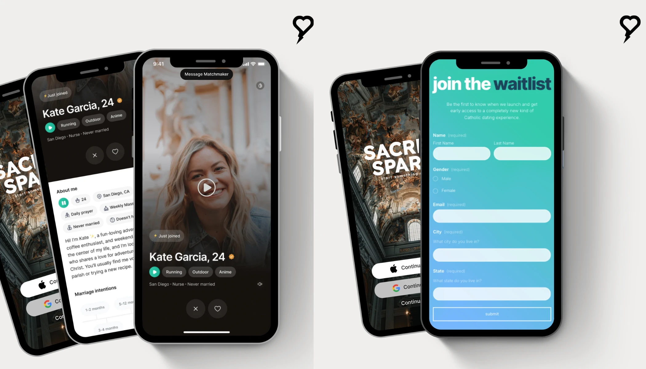 SacredSpark is a Catholic dating and matchmaking app that is blending technology and tradition to foster meaningful online connections with the goal of creating lasting offline relationships. Credit: SacredSpark