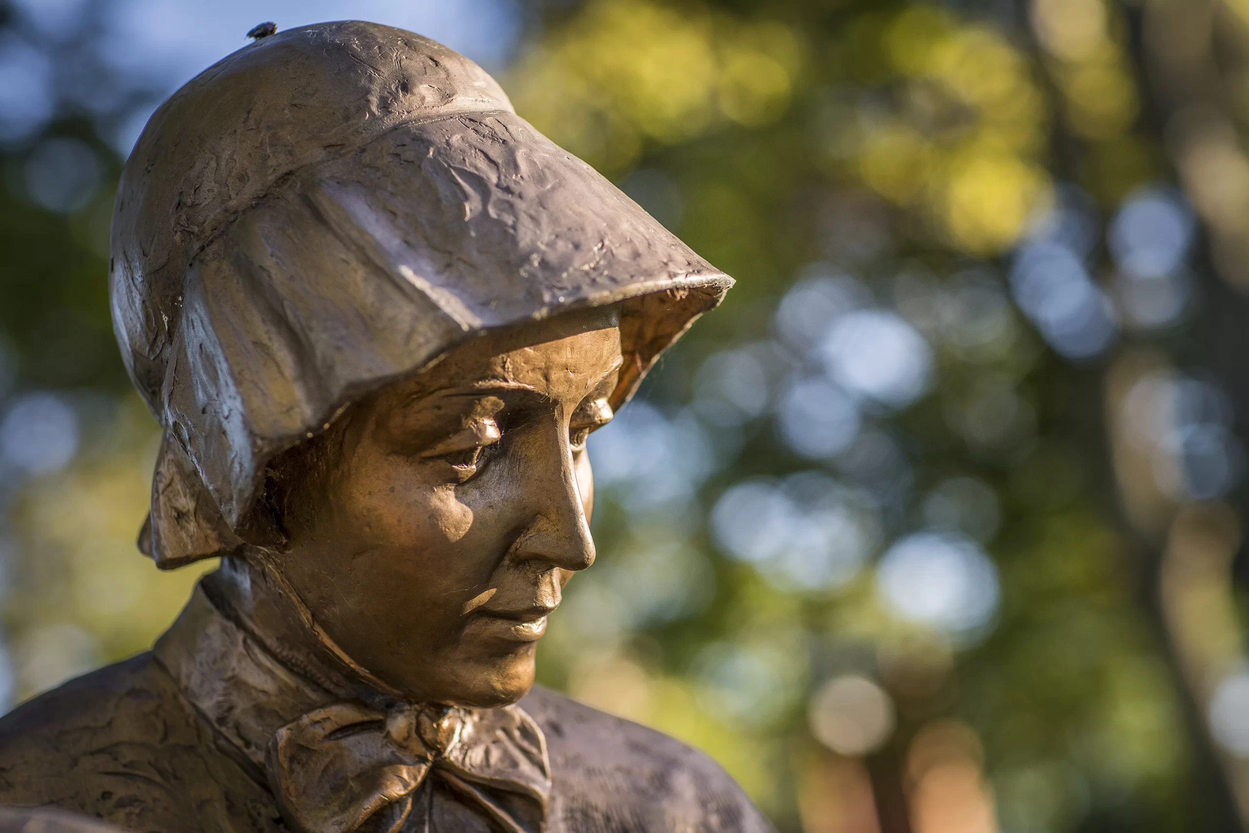 A statue of St. Elizabeth Ann Seton in the Seton Legacy Garden at the Seton Shrine in Maryland. Credit: Photo courtesy of the Seton Shrine