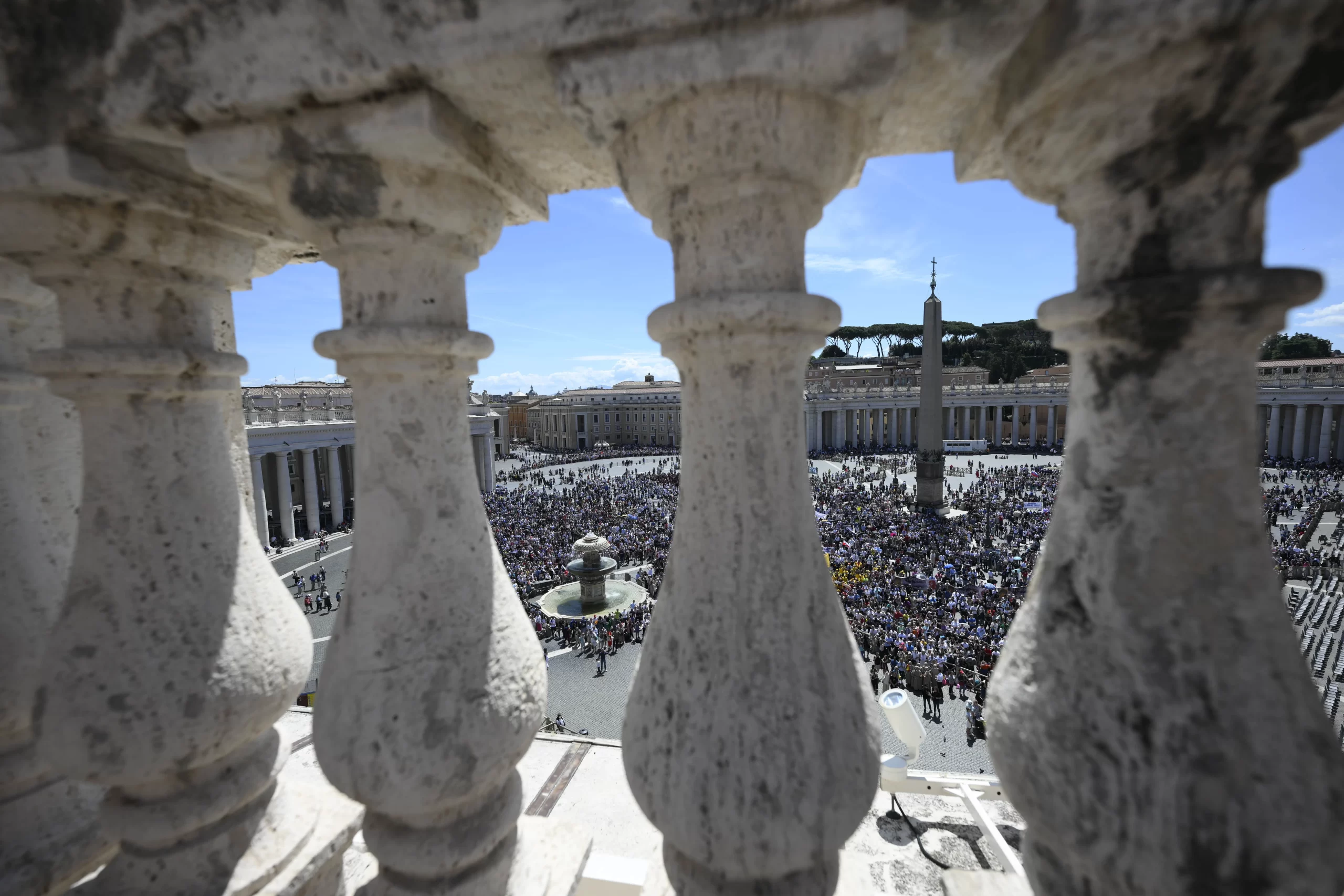 The faithful gather in St. Peter's Square on May 5, 2024. Credit: Vatican Media