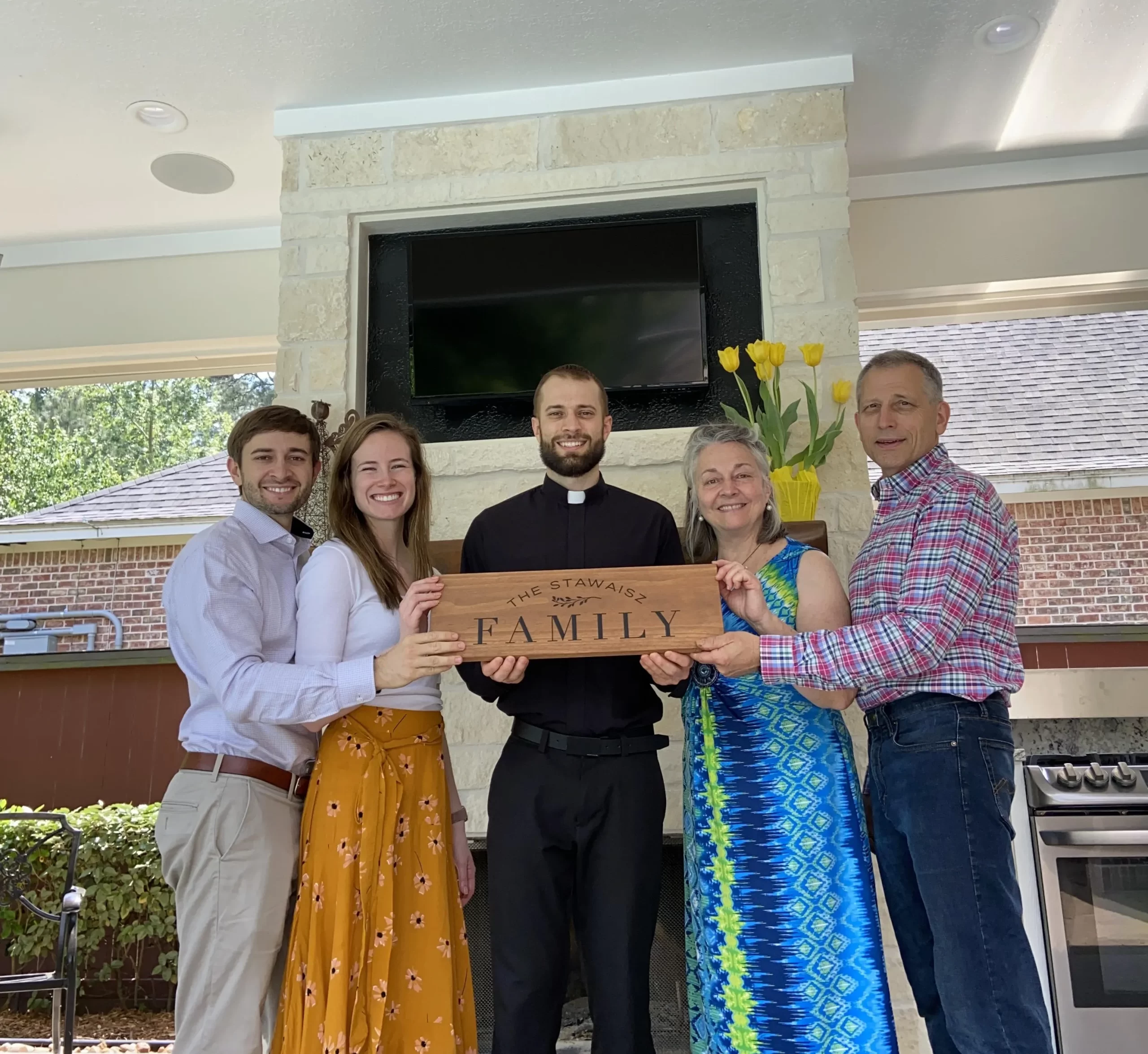 The Stawaisz family from left to right: Ross, Gabby, Ryan, Susan and Ray. Credit: Courtesy of the Stawaisz Family