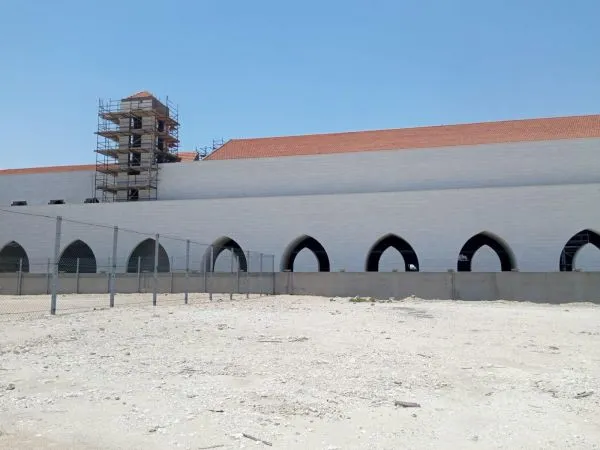 Ongoing construction work on St. Charbel’s Maronite Church in Doha, Qatar, in April 2024. Credit: Father Charbel Mhanna