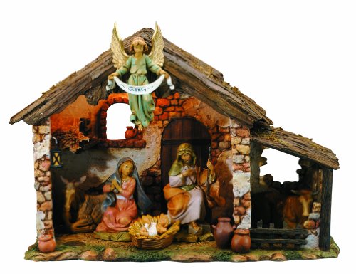 Fontanini by Roman Figure Centennial Nativity Set with Lighted set 6-Piece 5-Inch