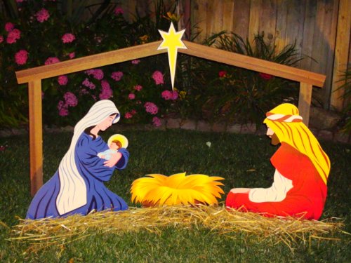Outdoor Nativity Scene - Holy Family