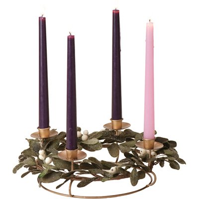 Roman Mistletoe Advent Wreath Candleholder