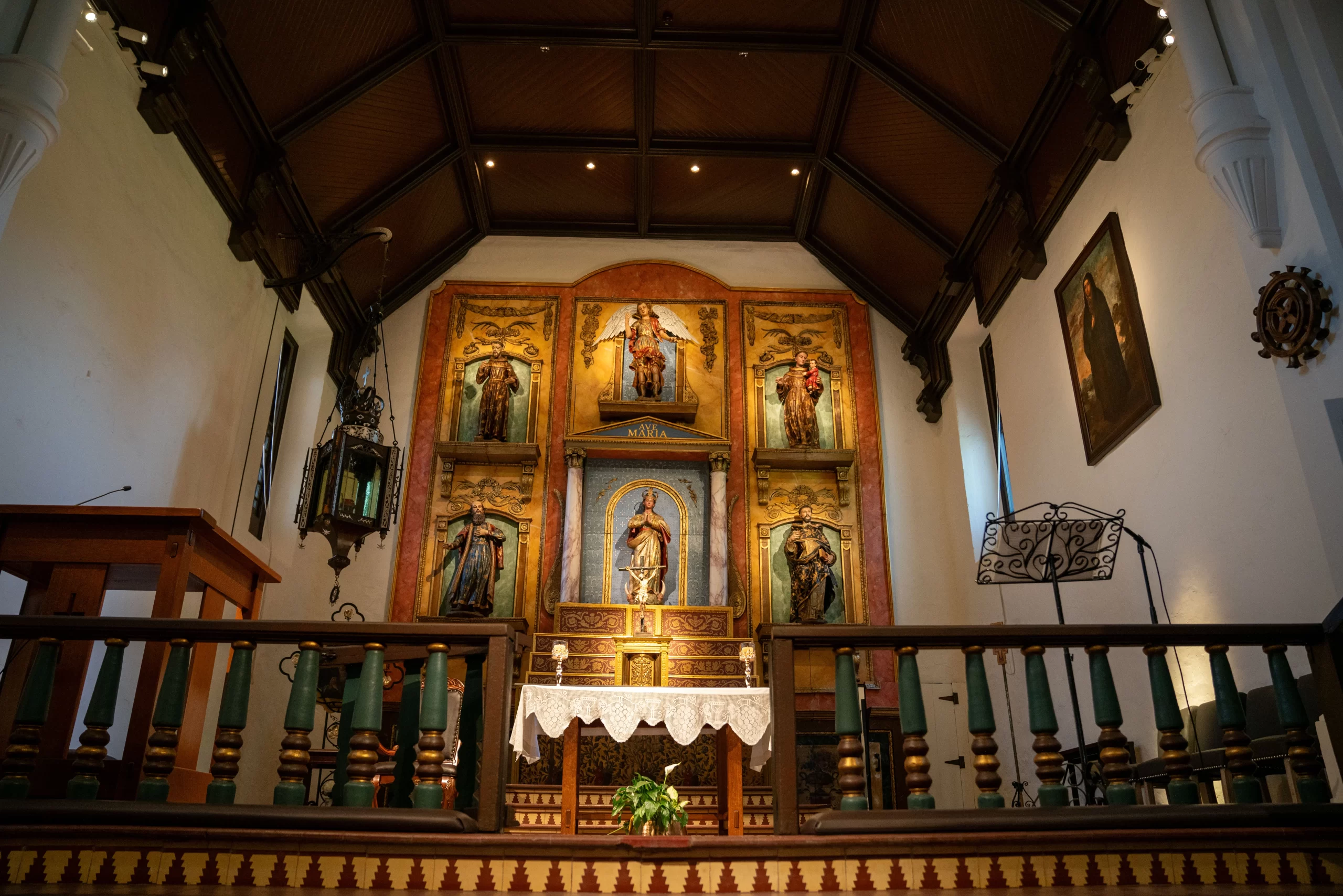 Altar at Mission San Gabriel during re-opening blessing ceremony, June 27, 2023. Photo courtesy of Mission San Gabriel