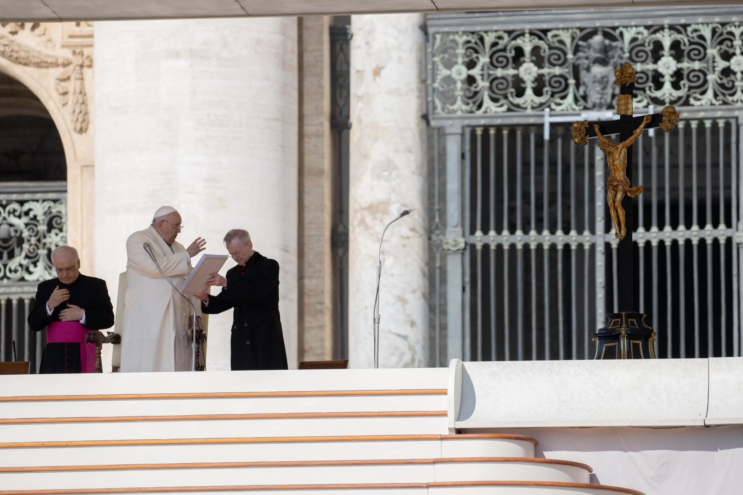 Pope Francis' general audience of April 19, 2023. Daniel Ibanez/CNA