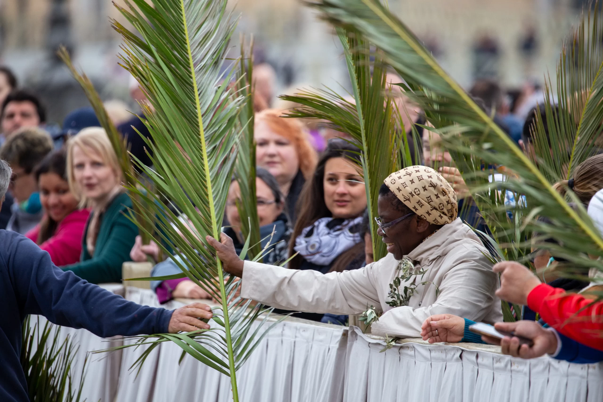 Palm Sunday Mass in St. Peter's Square on March 24, 2024. Bénédicte Cedergren/EWTN News