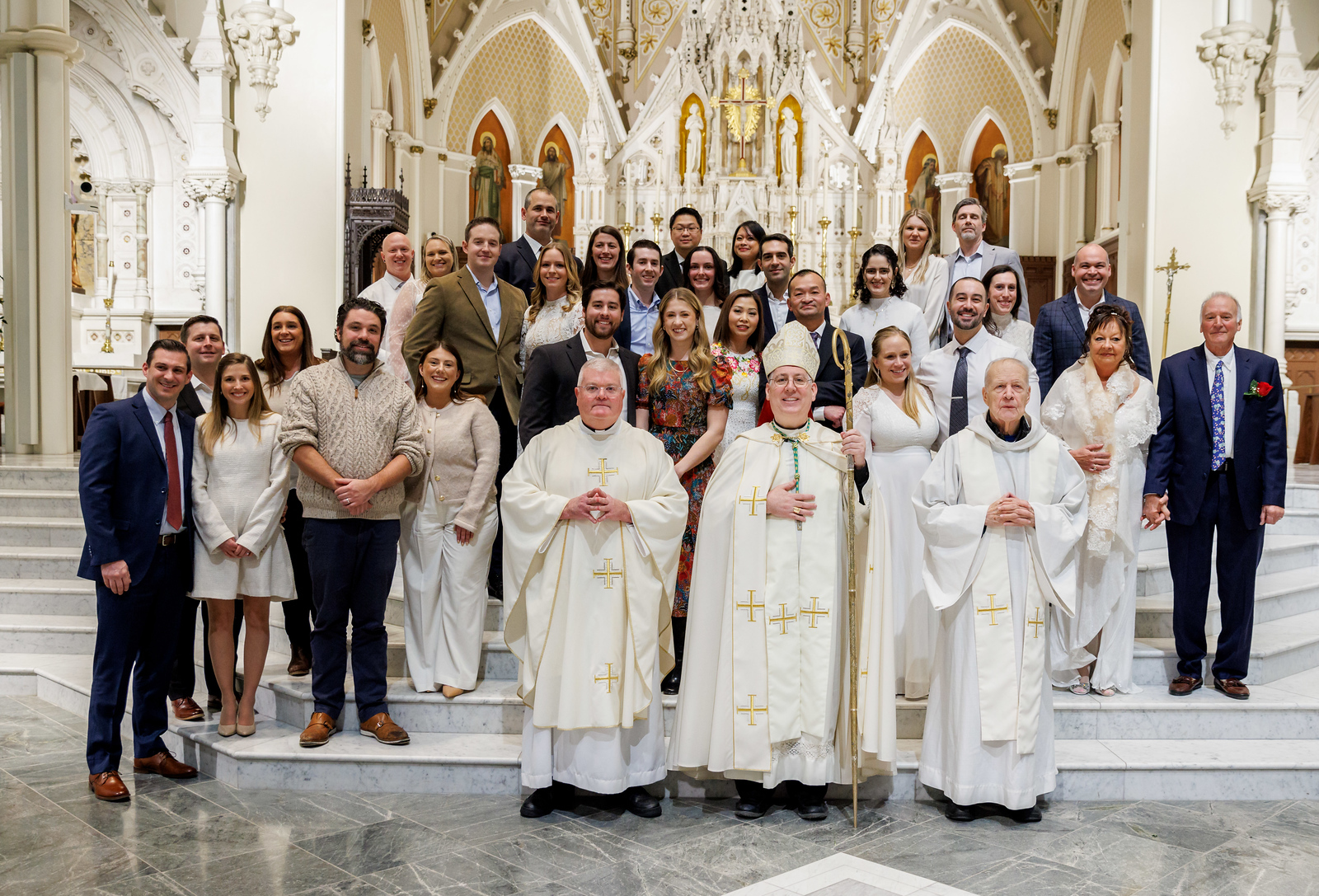 Couples celebrate the convalidation of their marriages in the Archdiocese of Boston on Saturday, Feb. 8, 2025. | Credit: Gregory Tracy/Archdiocese of Boston