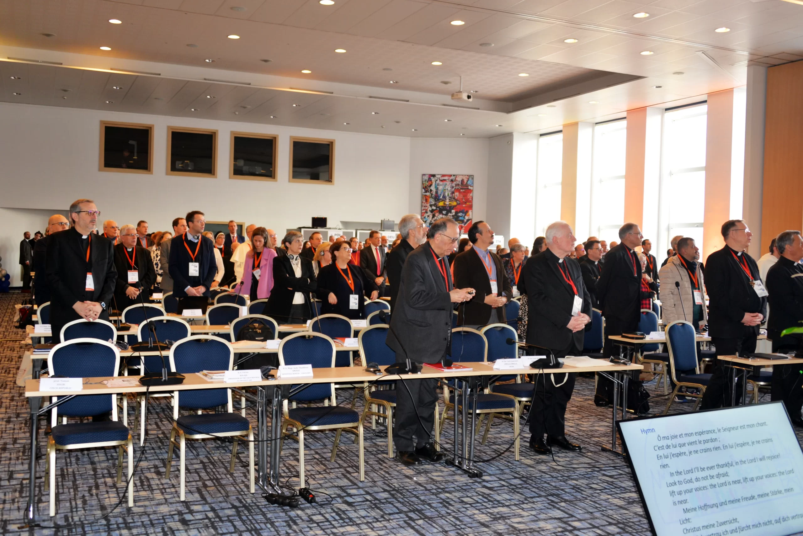 Synod delagates participate in the European Continental Assembly in Pragude, Czech Republic, Feb. 8, 2023. Credit: CCEE