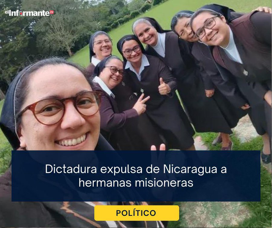 “Dictatorship in Nicaragua expels missionary sisters” reads a screen shot from a social media video. | Credit: elInformante, YouTube channel of Miguel Mendoza