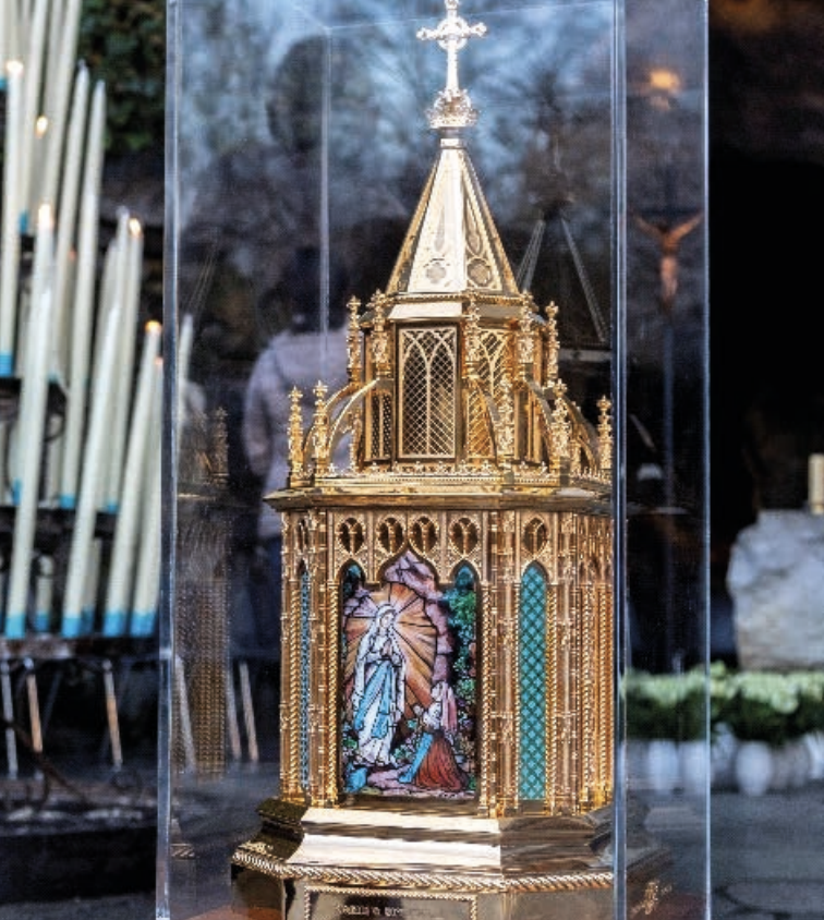 A reliquary created by Maison Granda in Spain houses relics of St. Bernadette Soubirous. | Credit: Photo courtesy of Pierre Vincent/Sanctuary of Our Lady of Lourdes
