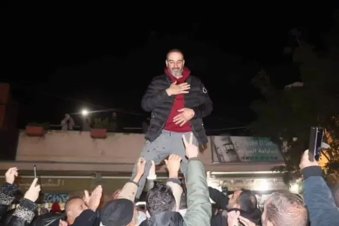 Bassel Habkouk is received by his home village in Lebanon after surviving the Feb. 6, 2023, earthquake in Turkey. Photo courtesy of Bassel Habkouk