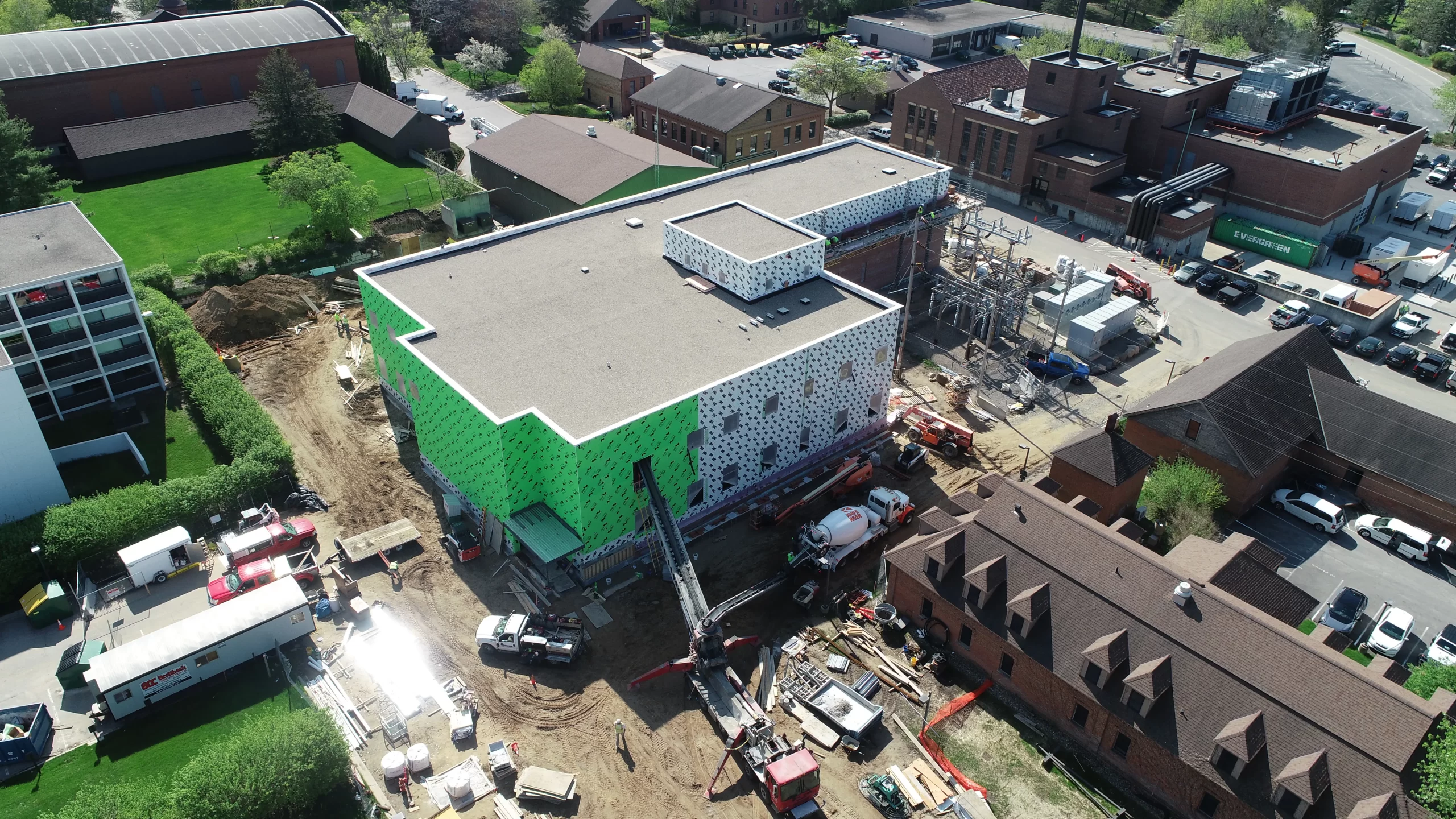 Construction of the Saint John’s Abbey Organ Builders shop is underway and is expected to be finished later this year. Photo courtesy of Paul Beniak