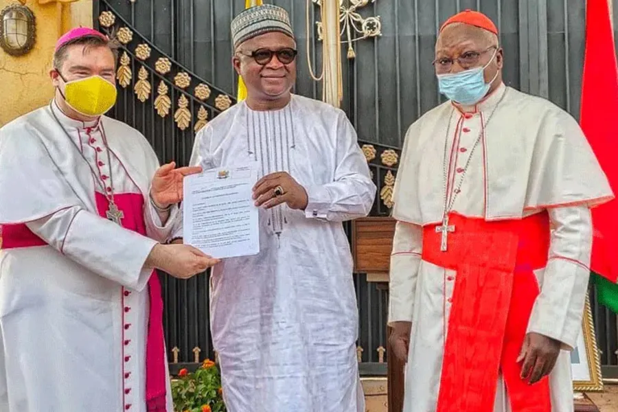 Archbishop Michael Crotty, Armand Béouindé, and Cardinal Philippe Ouédraogo / Fr. Paul Dah.