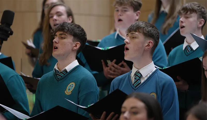 On May 11 of this year, more than 2,000 Irish students gathered at the Knock Basilica and Shrine in County Mayo, Ireland, to honor Donal Walsh’s memory. Credit: EWTN News