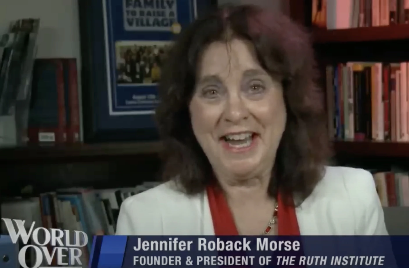 Ruth Institute President Jennifer Roback Morse, pictured here speaking on "The World Over with Raymond Arroyo" on June 13, 2019. Credit: "The World Over with Raymond Arroyo/EWTN News screenshot