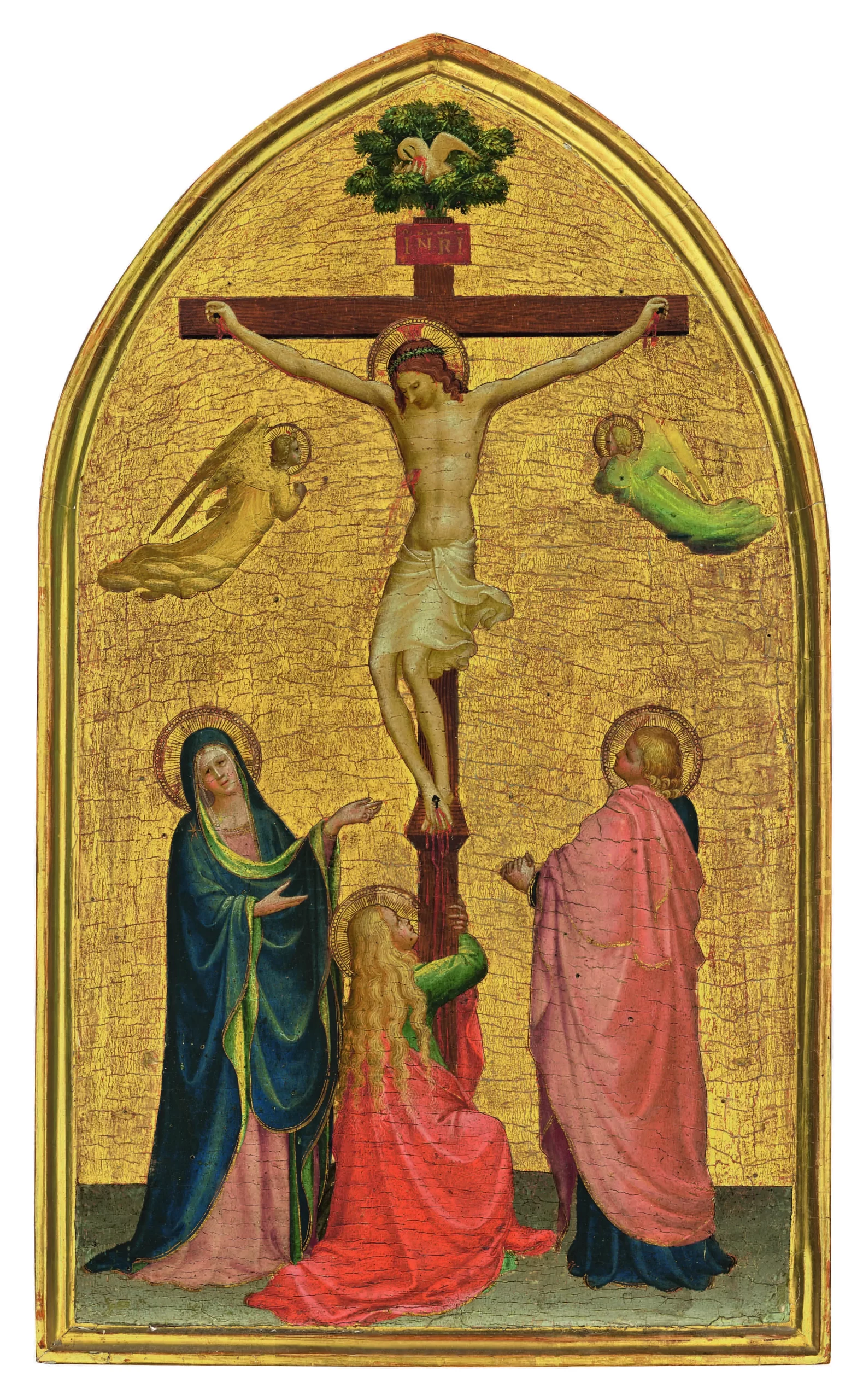 Fra Angelico's painting of the Crucifixion sold at Christie's on July 6, 2023, for about $ 6.4 million. Photo courtesy of Christie’s Images Limited 2023