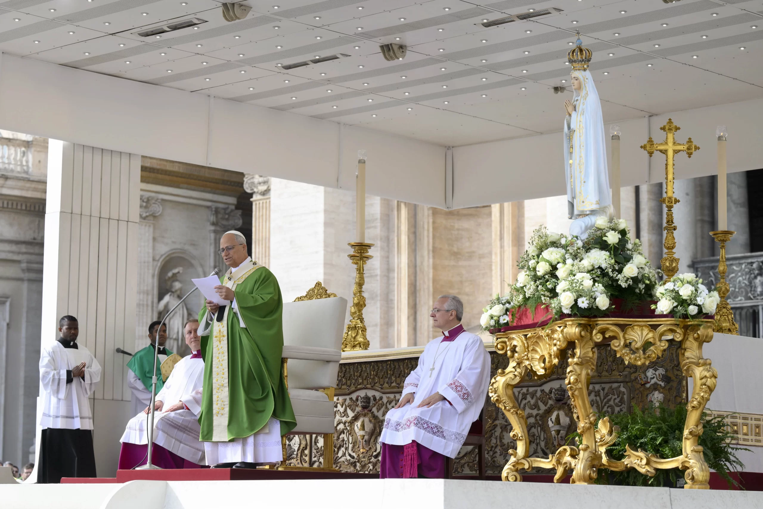 During the Sunday Mass in St. Peter's Square on Oct. 12, 2025, the Holy Father expressed his great appreciation and gratitude to the members of movements, confraternities, prayer groups, and shrines — dedicated to the Blessed Virgin — for coming to Rome to participate in the Church’s holy year dedicated to hope. Credit: Vatican Media