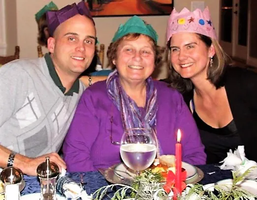 Marilynn Leskun with her son and daughter. Courtesy of The B.C. Catholic