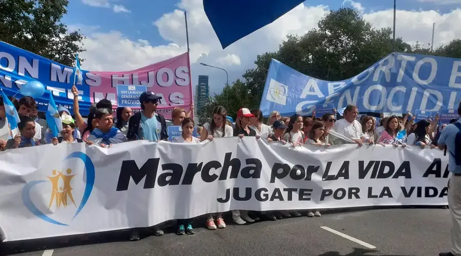 The March for Life in Argentina on March 25, 2023. Credit: March for Argentine Life