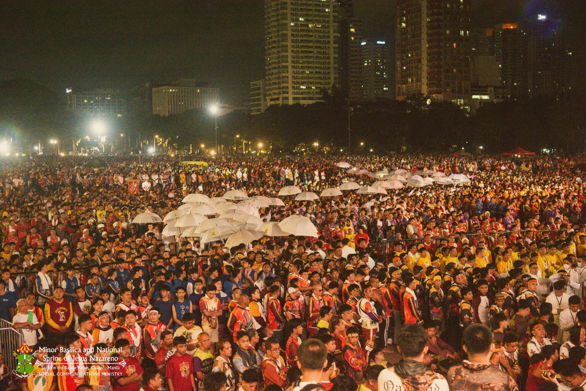 Thousands of devotees attend the open-air Mass celebrated by Manila archbishop Jose Cardinal Advincula at Luneta Park, Manila to start the annual observance of the translation of the miraculous image of Jesus Nazareno. The annual feast draws millions of devotees filling the streets of Manila, a testament to the strong and vibrant faith of Filipino Catholics. The 2025 procession lasted 20 hours and 45 minutes. It began at 4:41 a.m. on January 9 and ended at 1:26 a.m. on January 10, according to authorities. Courtesy of the Minor Basilica and National Shrine of Jesus Nazareno, Quiapo, Manila