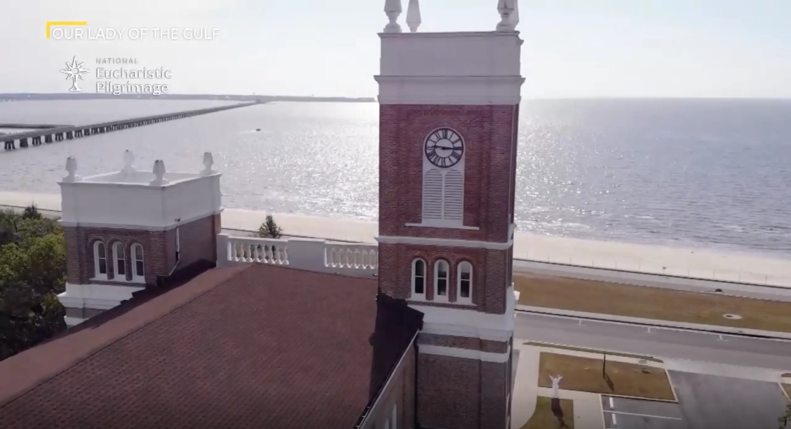 Our Lady of the Gulf on the shores of the Gulf of Mexico in St. Louis, Mississippi. Credit: Screenshot from EWTN News In Depth