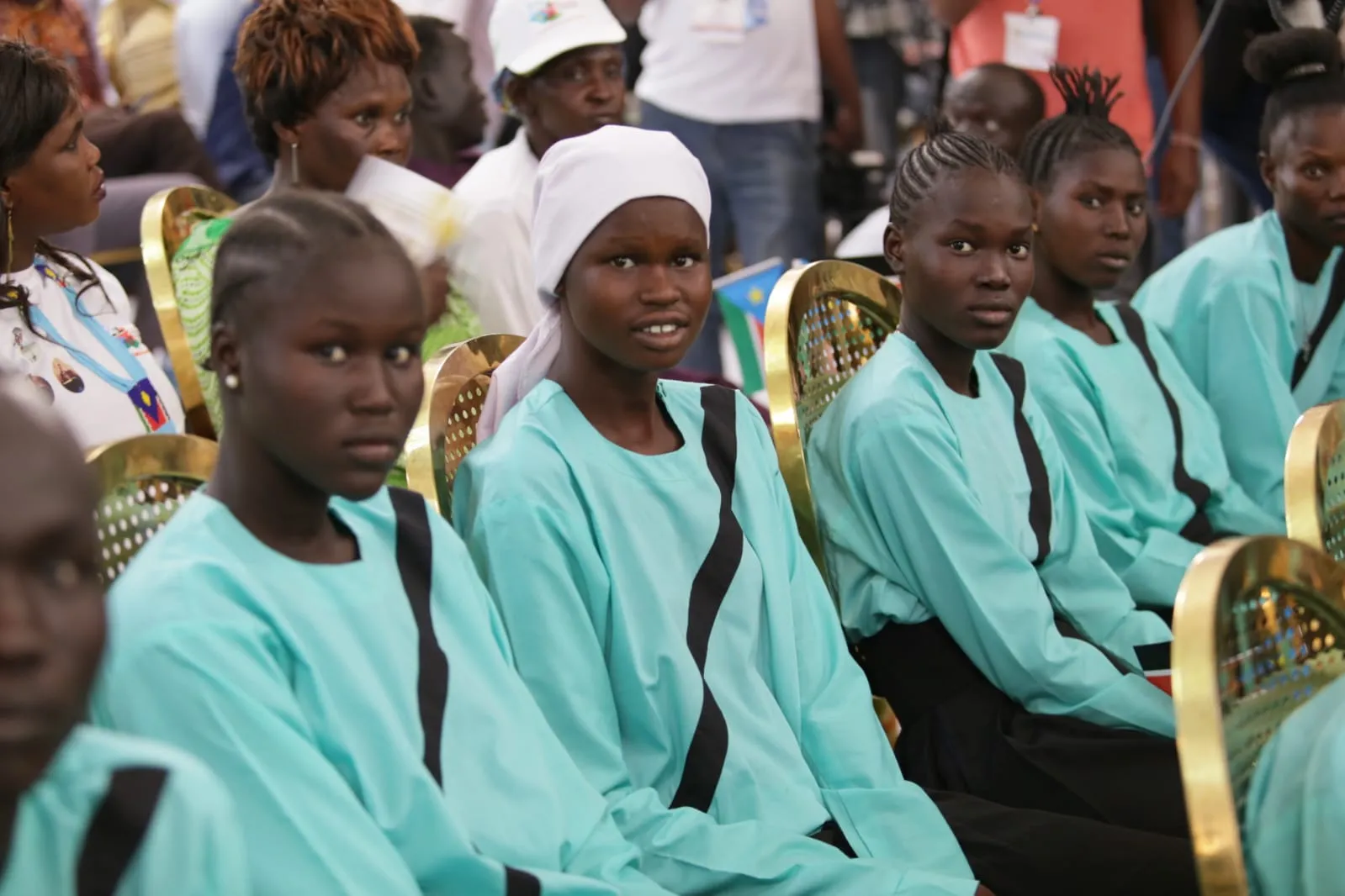 Pope Francis met 2,500 internally displaced persons during his visit to Juba, South Sudan, on Feb. 4, 2023. Elias Turk/CNA