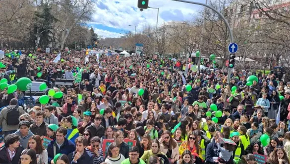 The 2024 March for Life in Spain saw thousands of Spaniards celebrate and proclaim their pro-life convictions. Crédit: Nicolás de Cárdenas/ACI Prensa