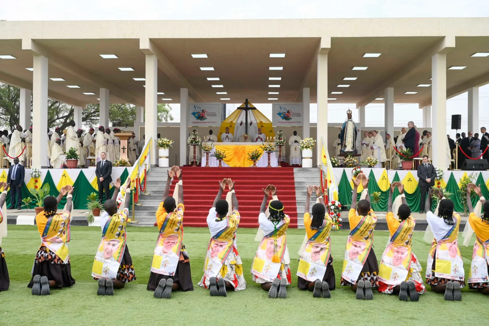 Pope Francis presides over a Mass in Juba, South Sudan, on Feb. 5, 2023. Vatican Media